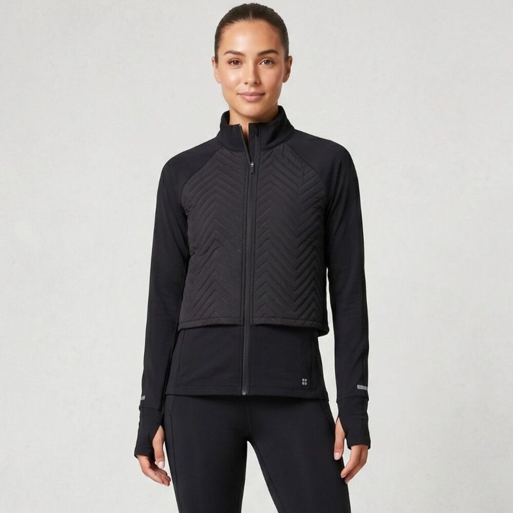 🖤 Sweaty Betty Fast Track Quilted Running Jacket Black Small